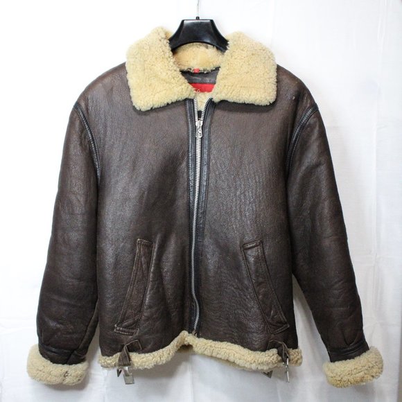 "PROMOTION" Vintage Walter Davoucci Shearling Leather and Sherpa Men´s Size L